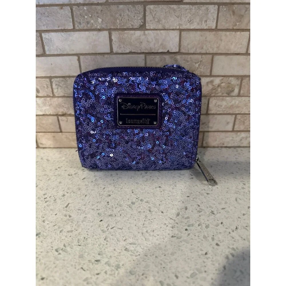 Disney Minnie Potion Purple Sequined Wallet by‎ Loungefly